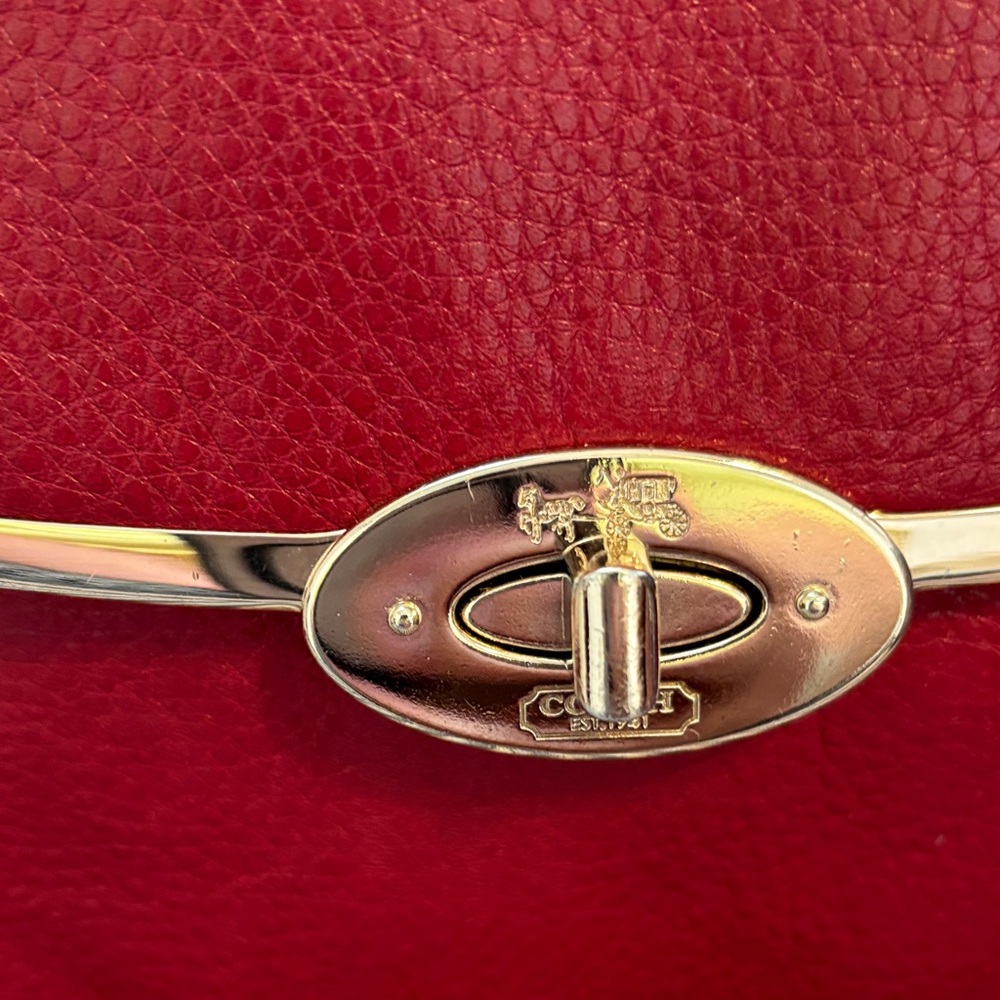Coach Madison Sadie red top handle satchel - Picture 2 of 12